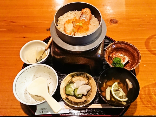和食Ｂａｒみぞはた＠京都・福知山の釜飯定食