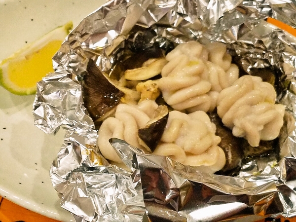 雲子と舞茸のホイル焼き