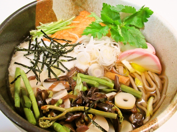 山菜とろろそば