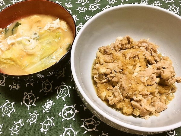 【晩ごはん】牛肉のみぞれ煮