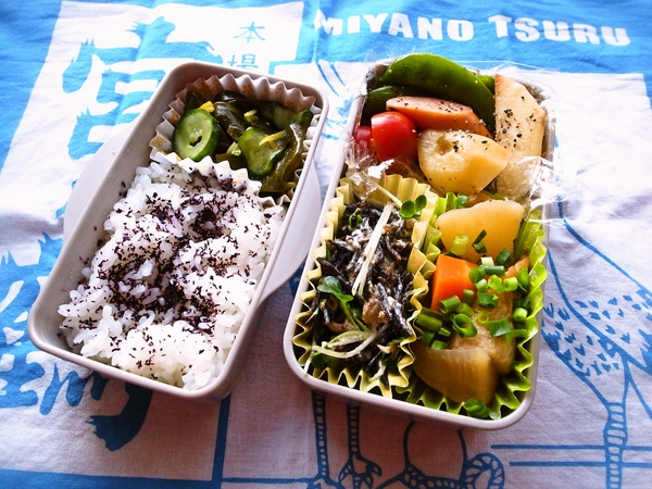 スナップえんどうとじゃがいものコンソメ炒め弁当