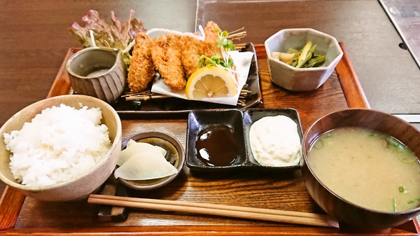粂蔵＠京都・福知山のカキフライ定食♪