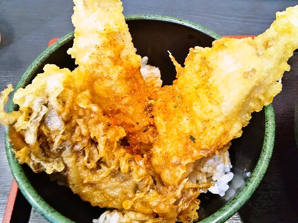 ミニ？舞茸と鶏天丼