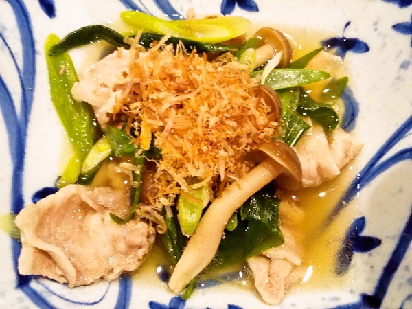 豚肉と九条ねぎの塩炒め