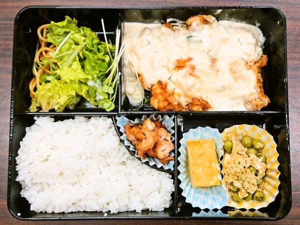 自由軒＠京都・福知山のチキン南蛮弁当（１コインの５００円）