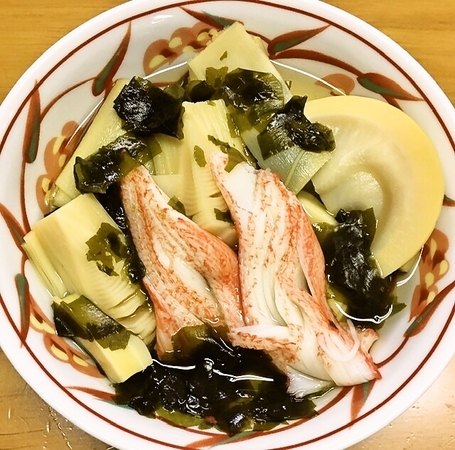 筍と蟹
