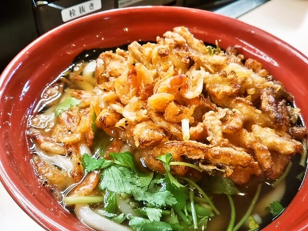 くら寿司のさくら海老天うどん