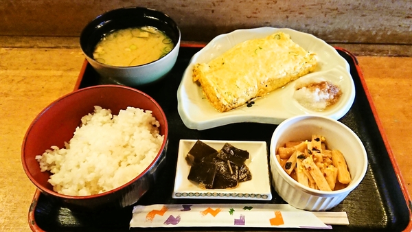 丹波茶屋＠京都・福知山の日替わり定食（だし巻き玉子）