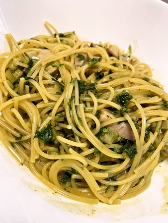 セロリのパスタ