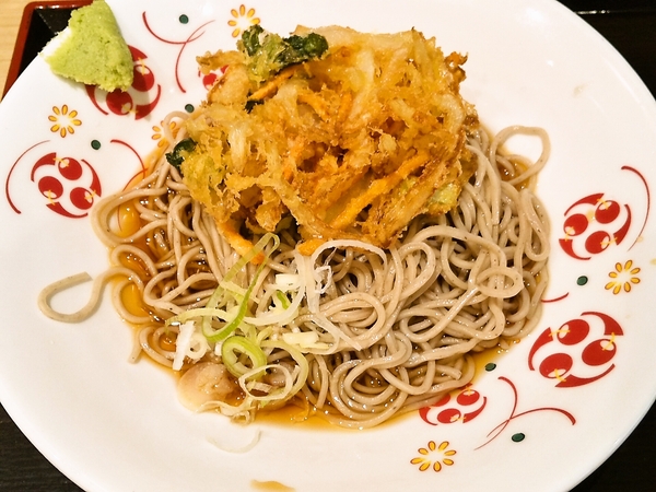 冷やしかき揚げ蕎麦