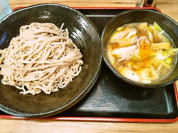 ネギ豚つけ汁蕎麦