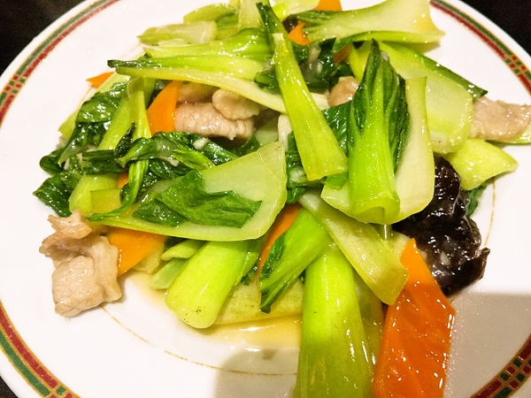 チンゲン菜と豚肉炒め