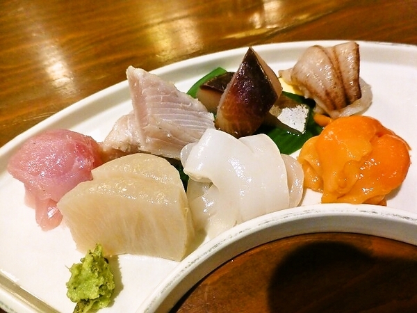 おばんざいの刺身盛り合わせ