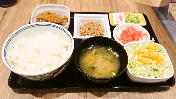 吉野家の納豆牛小鉢定食