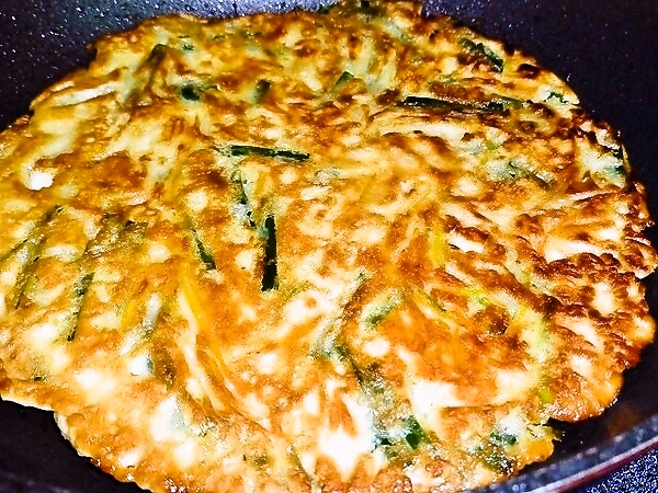 イカとニラのチヂミ美味しく焼けました♪