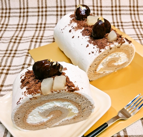 ABCクッキング  マロンと洋梨のロールケーキ