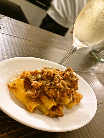 ラグーソースのリガティーニ