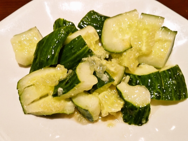 胡瓜の塩ニンニク和え