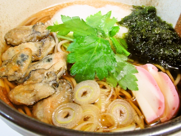 牡蠣天そば