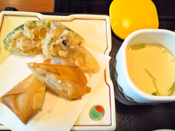 揚げ物と茶碗蒸し