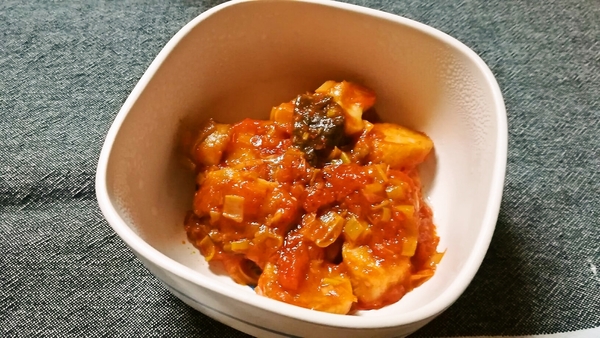 エリンギのエビチリ