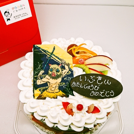 キャラケーキ　鬼滅の刃　　嘴平伊之助