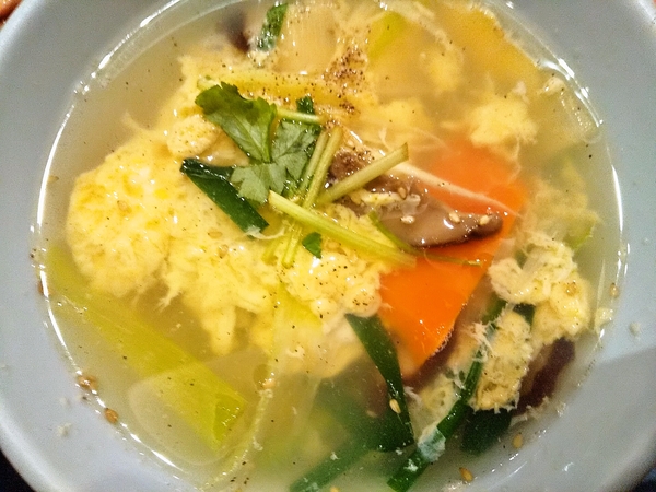 野菜玉子スープ