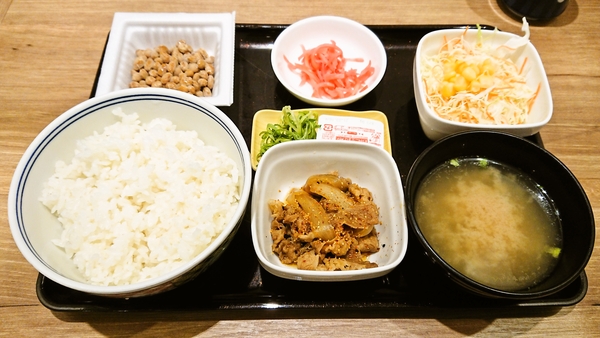 吉野家の納豆牛小鉢定食