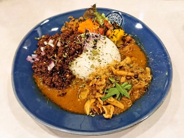 ガルミー＠京都・福知山の今週のカレー＆ドライキーマのあいがけ