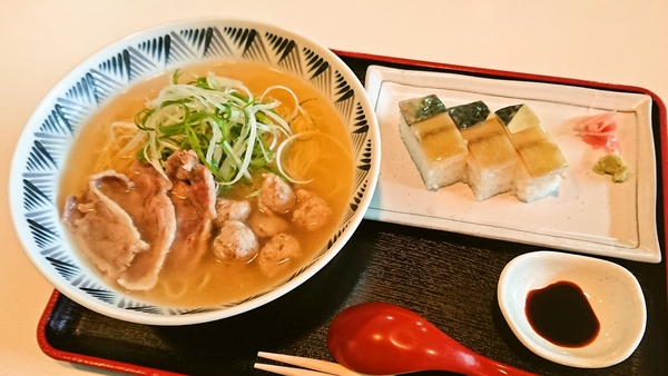 金時＠京都・福知山の鴨塩ラーメン＆バッテラ半