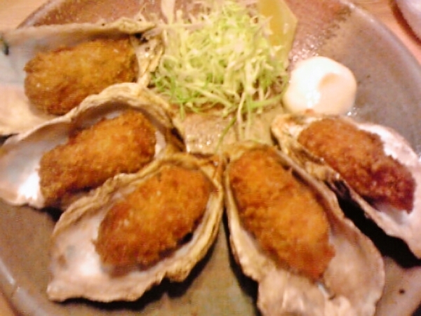 殻付き牡蠣フライ