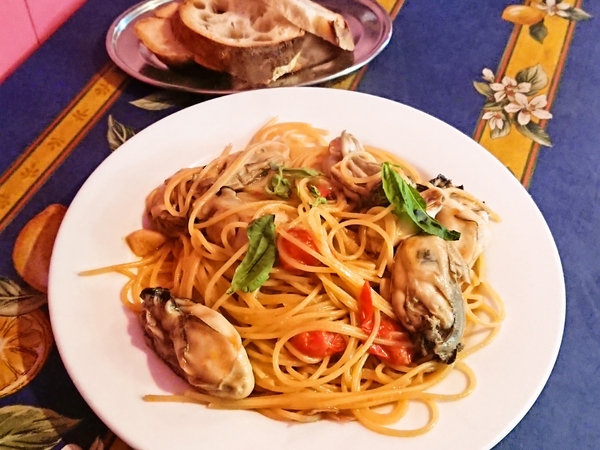 プルチネッラ＠京都・福知山の久美浜産牡蠣のスパゲッティー