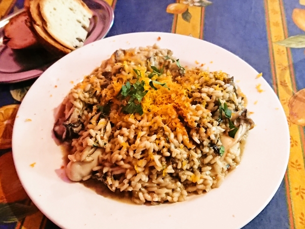 プルチネッラ＠京都・福知山のカキとぐきのとうのリゾット