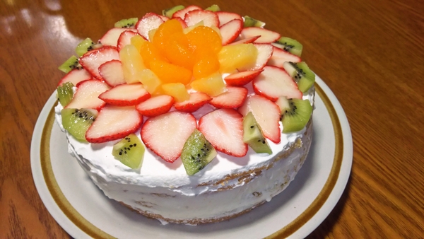 結婚二十周年の手作りケーキ