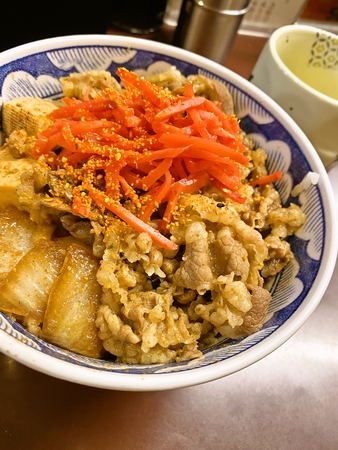 牛丼汁だくー