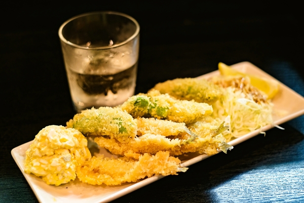 公魚とえんどう豆のフライ