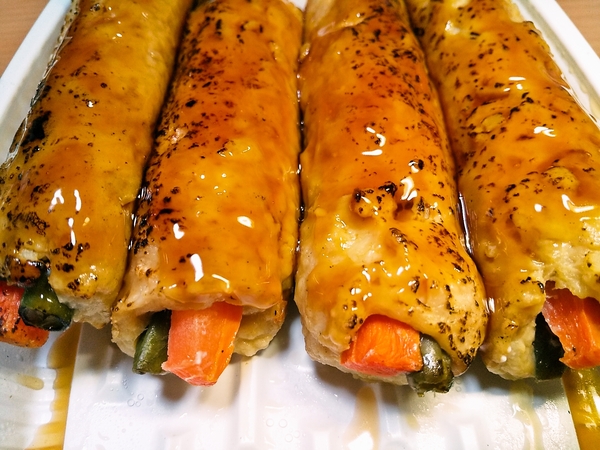 鶏つくね野菜巻き