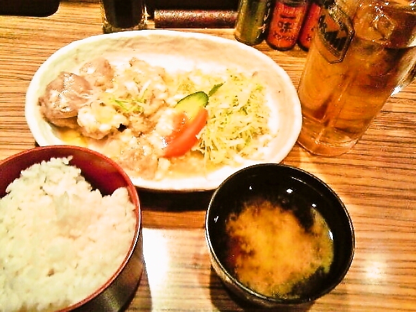 鶏肉のマヨネーズ炒め定食