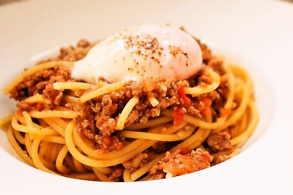 温玉ミートソースパスタ☆