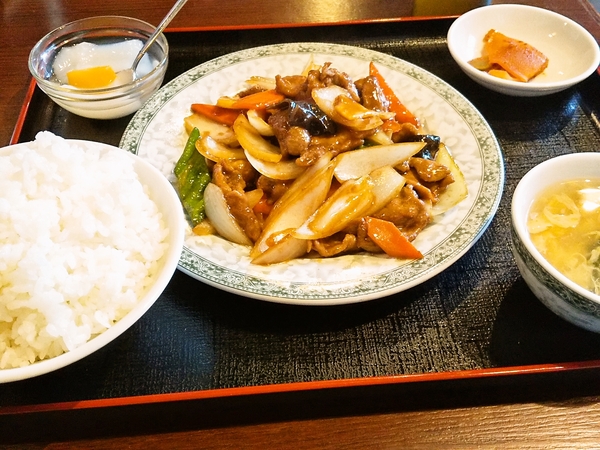 牛肉のオイスターソース炒め定食
