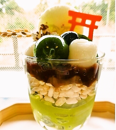 伏見稲荷大社の稲荷パフェ♪