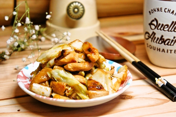 漬け込みラクチン☆鶏胸肉の生姜入りめんつゆマヨ炒め