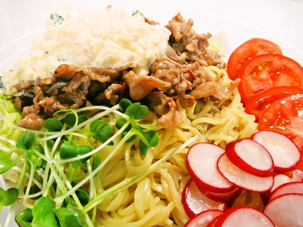 ポークタルタル冷やし中華