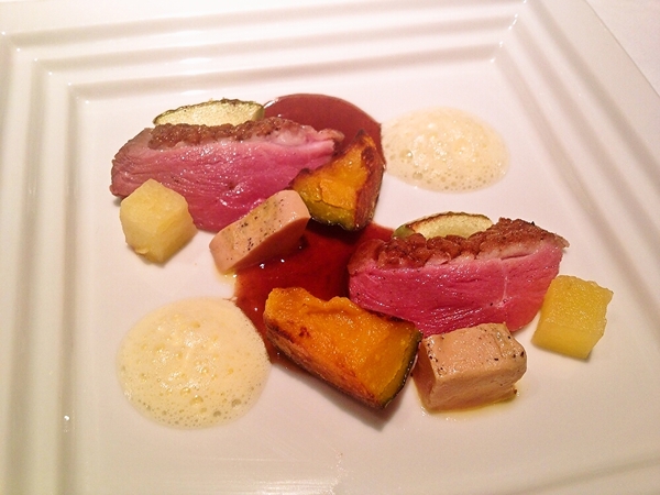 リストランテ　キメラ　鴨のローストとフォアグラ