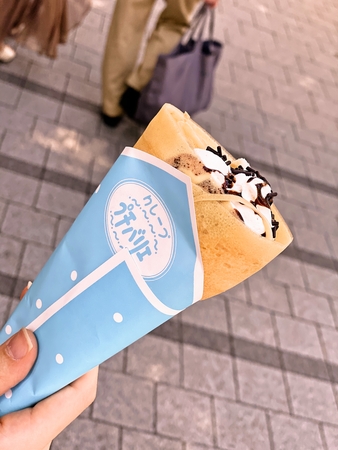 チョコバナナ生クリームクレープ