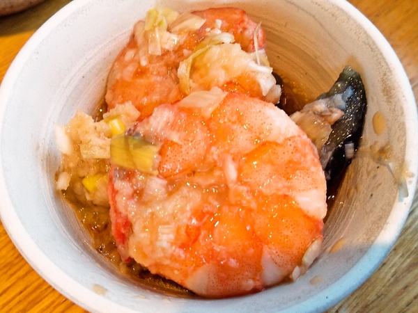 海老と茄子の煮浸し