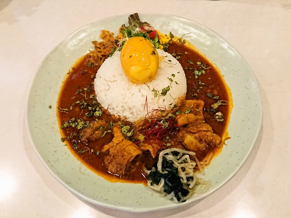 ガルミー＠京都・福知山の今週のカレーにスパイス煮卵トッピング