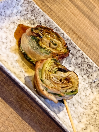 野菜巻串。レタス巻き。