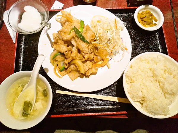 大盛り生姜焼き定食