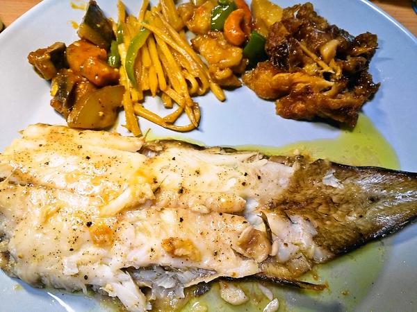 舌平目のムニエル風